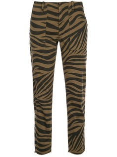 Nili Lotan slim-fit animal print trousers