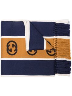 Gucci шарф в полсоку с логотипом Interlocking G