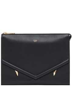 Fendi клатч на молнии с аппликацией