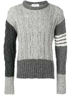 Thom Browne пуловер фактурной вязки с полосками