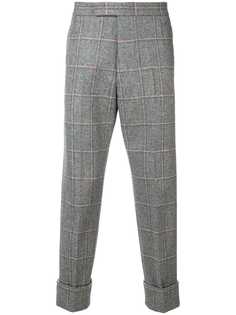 Thom Browne классические твидовые брюки в клетку Heavy Hunting