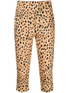 Nicholas leopard print cropped trousers
