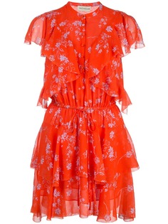 Nicholas floral print ruffle mini dress