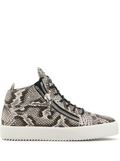 Giuseppe Zanotti кроссовки Gail с тиснением под кожу питона