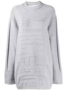 Off-White intarsia logo oversized jumper