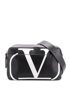 Valentino поясная сумка Valentino Garavani с принтом VLogo