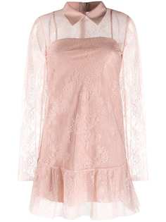 Red Valentino кружевное платье с воротником