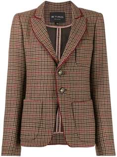 Etro check print blazer