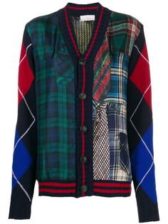 Pierre-Louis Mascia patchwork check cardigan