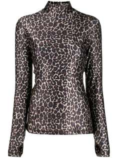 Golden Goose leopard-print turtleneck top