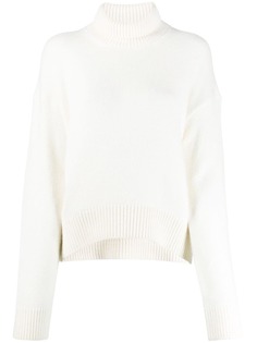 Laneus ribbed roll-neck jumper