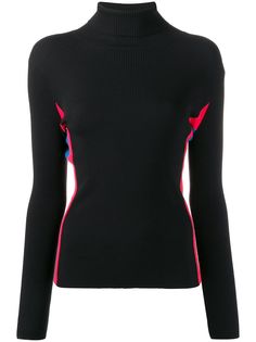 Twin-Set stripe detail polo neck
