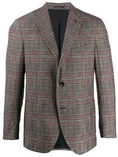 Lardini checked single-breasted blazer