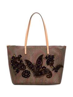 Etro сумка на плечо с цветочной вышивкой