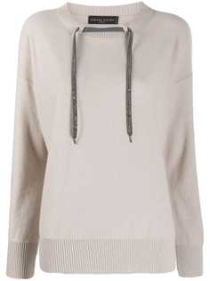 Fabiana Filippi кашемировый свитер с воротником на шнурке