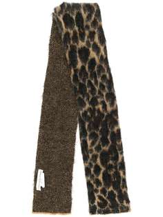 Golden Goose leopard knitted scarf