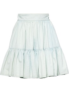 Miu Miu high waisted denim skirt