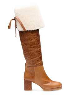 Miu Miu foldover shearling 65mm boots