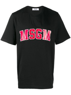 MSGM футболка оверсайз с логотипом