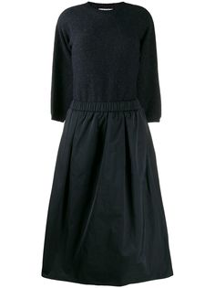 Peserico fabric-mix midi dress