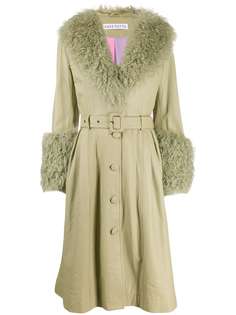 Saks Potts Foxy long belted coat