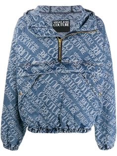 Versace Jeans Couture zip-up logo hoodie