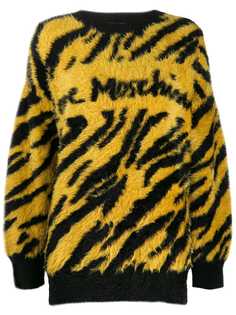 Love Moschino tiger print oversized jumper
