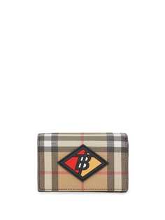 Burberry кошелек в клетку Vintage Check с логотипом
