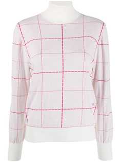 Victoria Beckham turtle neck check print sweater