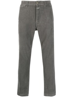 Closed corduroy straight leg trousers