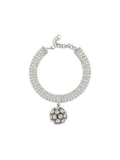 Alessandra Rich crystal embellished sphere choker