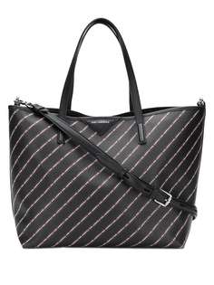 Karl Lagerfeld сумка-шоппер с полосками с логотипами