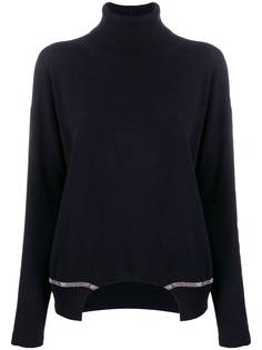 Fabiana Filippi chain-trimmed turtleneck jumper