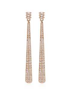 Dana Rebecca Designs 14kt rose gold and pearl Ivy diamond bar earrings