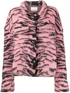 Laneus tiger print utility jacket