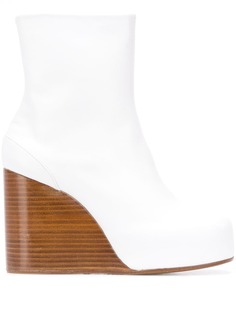 Maison Margiela square toe wedge boots