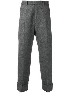 Thom Browne твидовые брюки с петлями для ремня