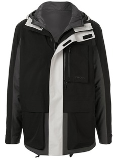 Ermenegildo Zegna куртка в стиле колор-блок с капюшоном