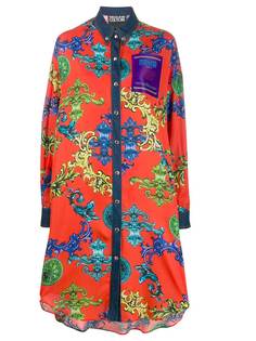Versace Jeans Couture oversized Barocco print shirt dress