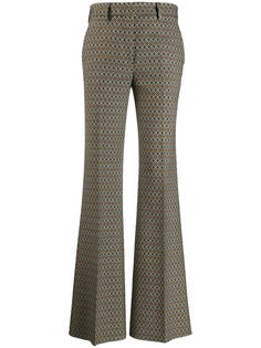 Etro расклешенные брюки с узором