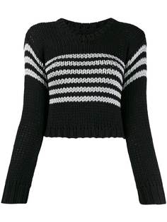 RtA cropped striped sweater
