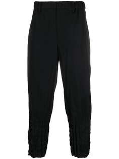 Issey Miyake Men pleated hem cropped trousers