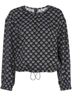 Kenzo floral printed drawstring blouse