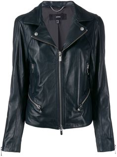 Arma slim-fit zip-up biker jacket