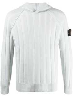 Stone Island flat rib-knit hoodie