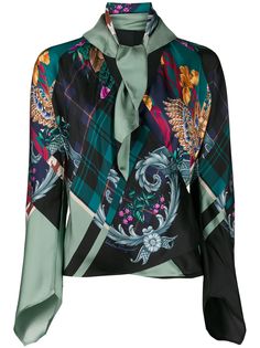 Salvatore Ferragamo silk Susanne wrap blouse