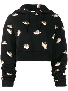Fiorucci All Over Angels cropped hoodie