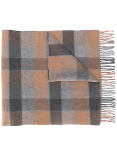 Ermenegildo Zegna checkered fringed scarf