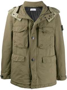 Stone Island куртка с капюшоном и накладными карманами