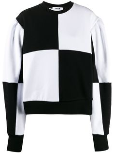 MSGM вязаный джемпер в клетку